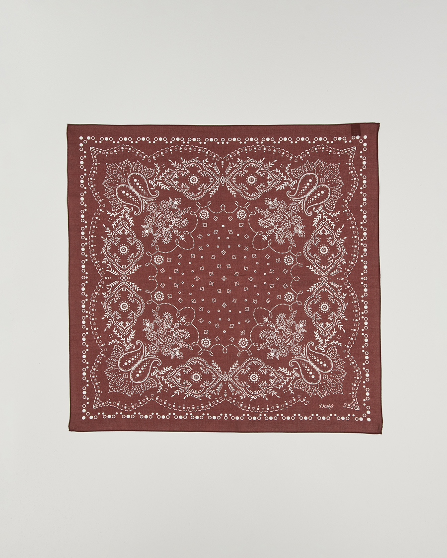 Uomini | Drake's Paisley Bandana Red | Drake's | Paisley Bandana Red