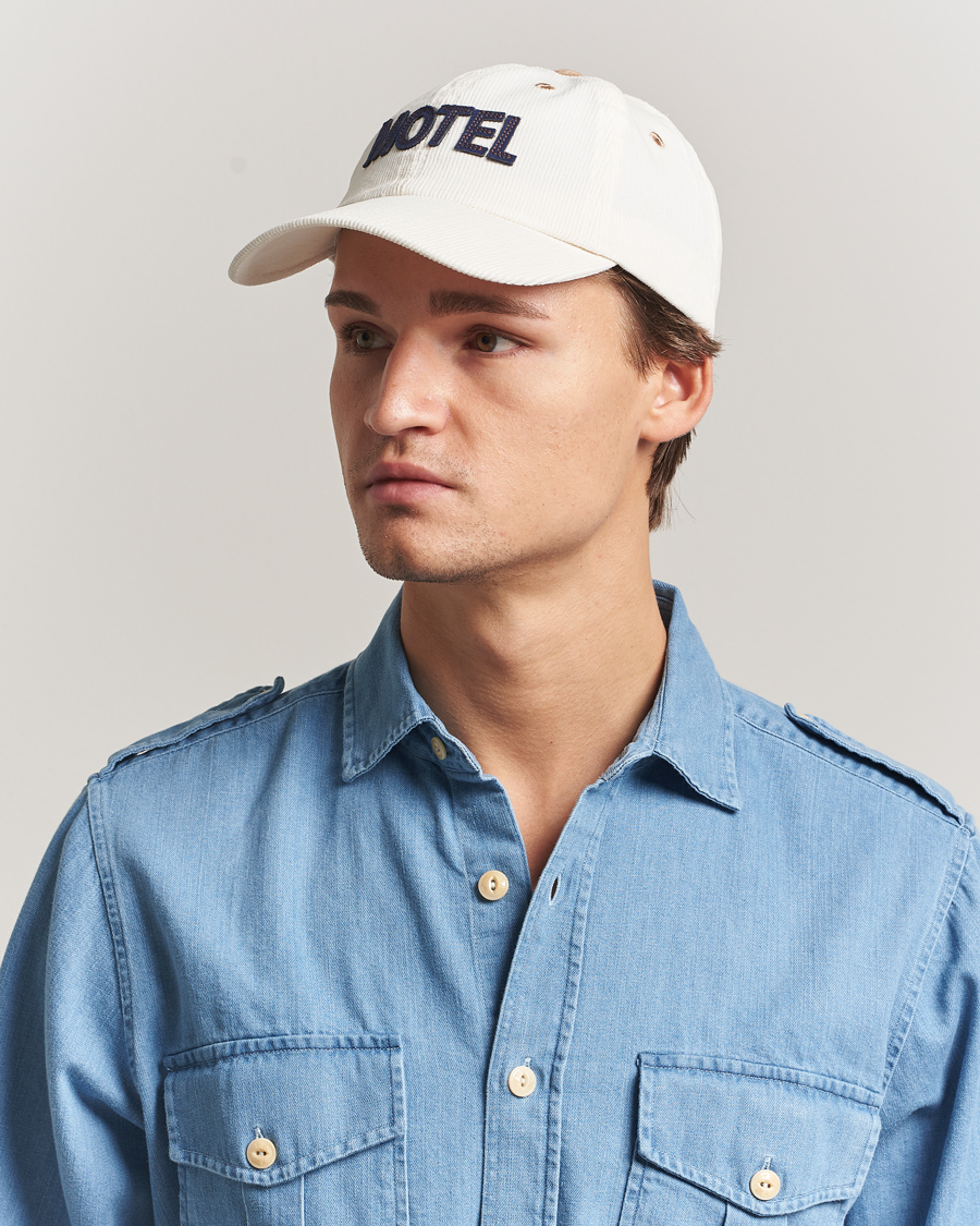 Uomini | Cappelli & Berretti | Drake's | Motel Felt Baseball Cap Ecru