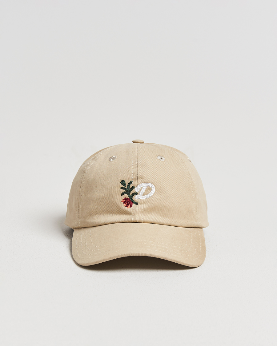 Uomini | Cappelli & Berretti | Drake's | D Flower Baseball Cap Sand