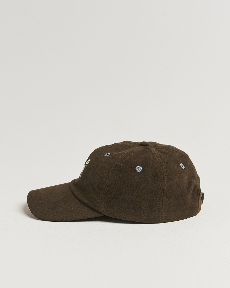 Uomini | Drake's Horse Applique Moleskin Baseball Cap Brown | Drake's | Horse Applique Moleskin Baseball Cap Brown