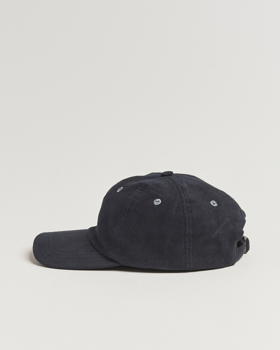 Uomini | Drake's Horse Applique Moleskin Baseball Cap Navy | Drake's | Horse Applique Moleskin Baseball Cap Navy