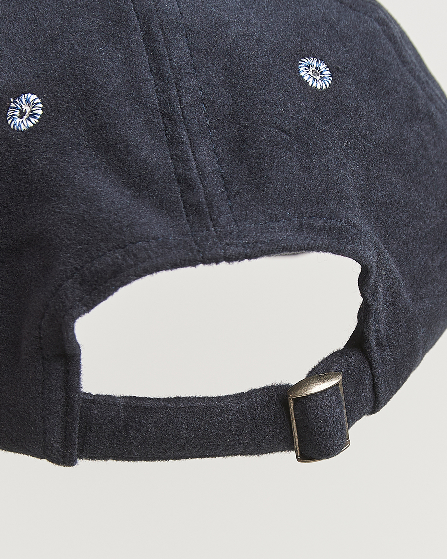 Uomini | Drake's Horse Applique Moleskin Baseball Cap Navy | Drake's | Horse Applique Moleskin Baseball Cap Navy