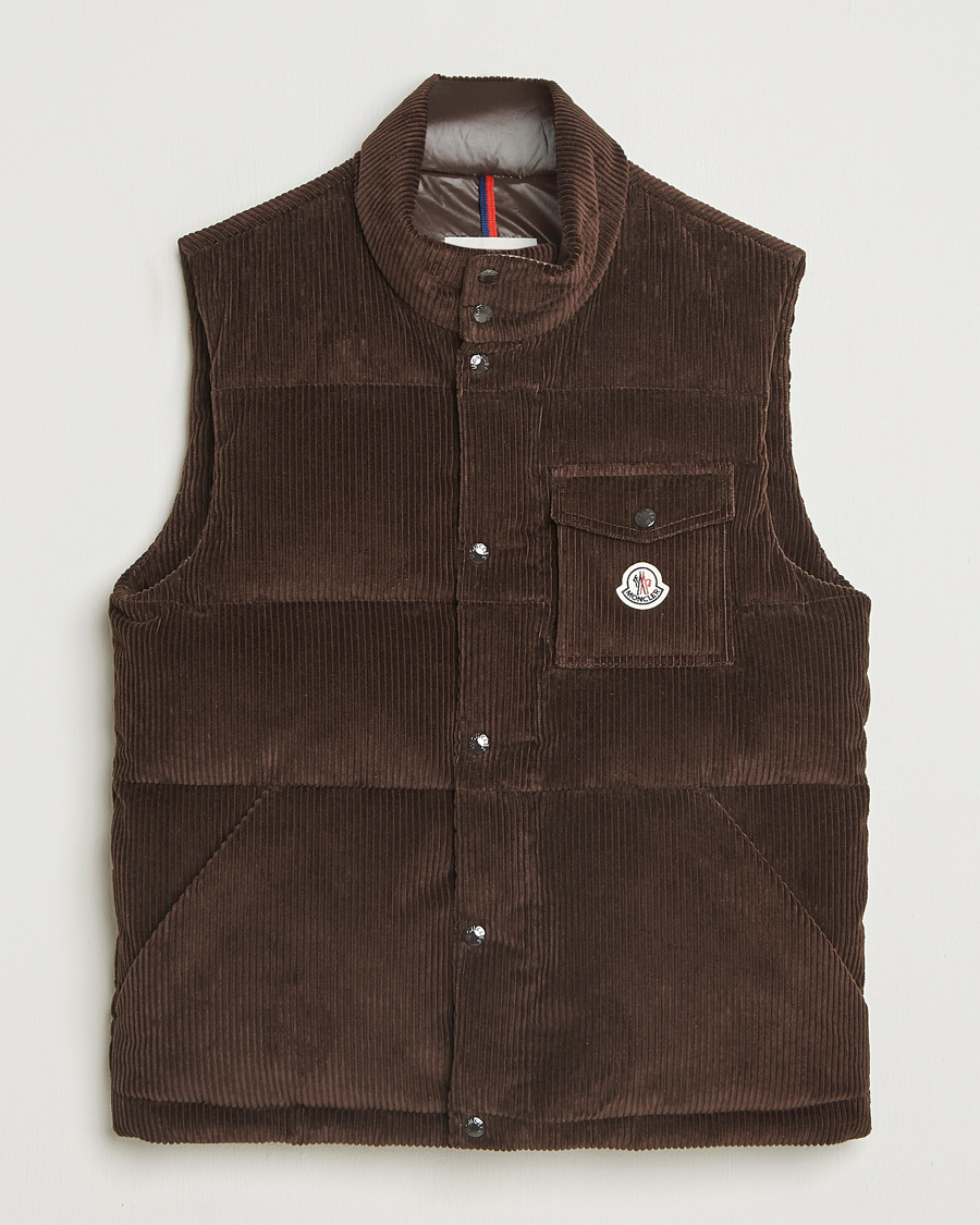 Uomini | Gilet | Moncler | Agen Corduroy Vest Brown