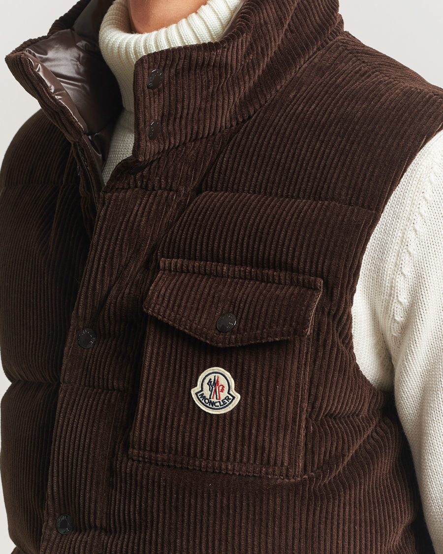 Uomini | Gilet | Moncler | Agen Corduroy Vest Brown
