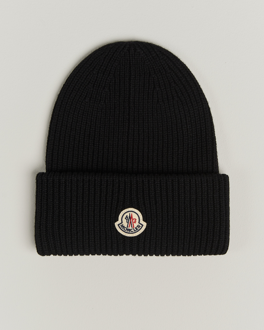 Uomini | Moncler Cashmere Beanie Black | Moncler | Cashmere Beanie Black
