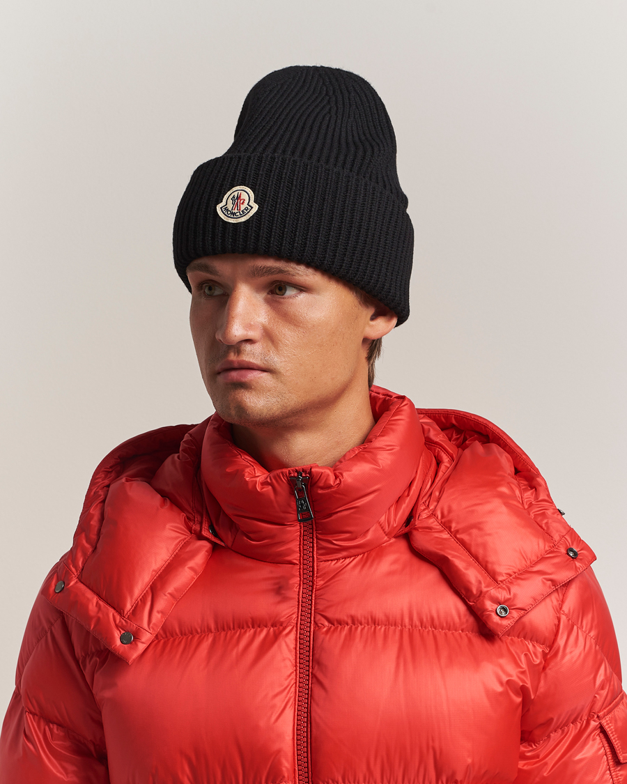Uomini | Moncler Cashmere Beanie Black | Moncler | Cashmere Beanie Black