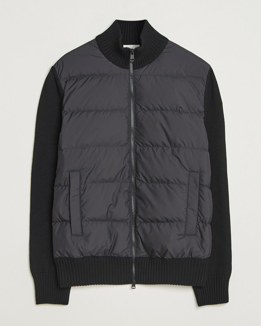 Uomini | Maglieria | Moncler | Padded Zip Cardigan Black