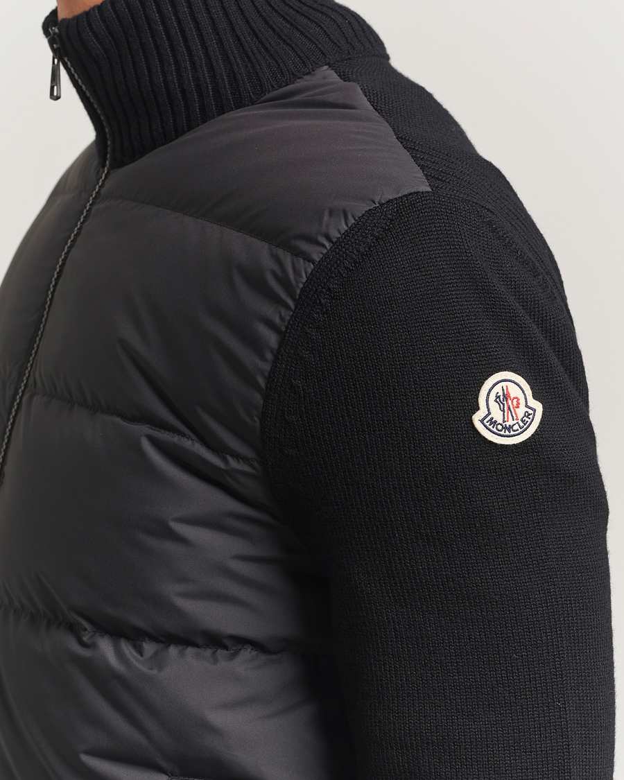 Uomini | Maglieria | Moncler | Padded Zip Cardigan Black