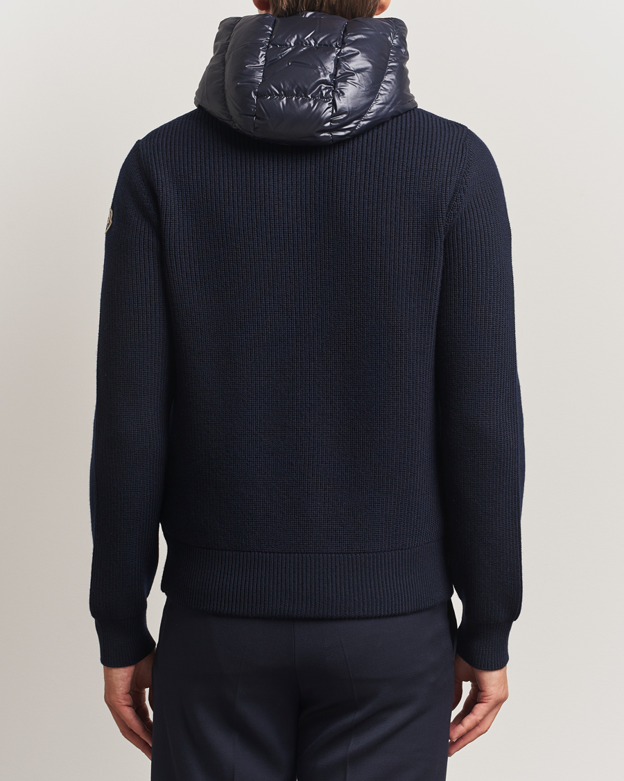 Uomini | Maglieria | Moncler | Padded Hooded Cardigan Navy