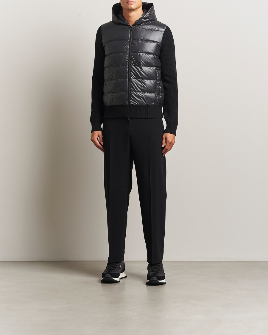 Uomini | Maglieria | Moncler | Padded Hooded Cardigan Black