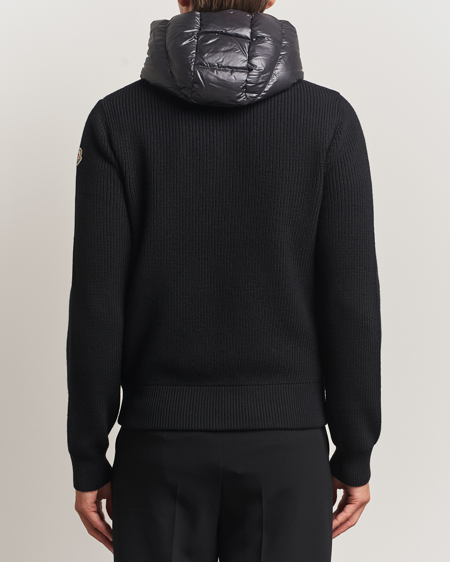 Uomini | Maglieria | Moncler | Padded Hooded Cardigan Black
