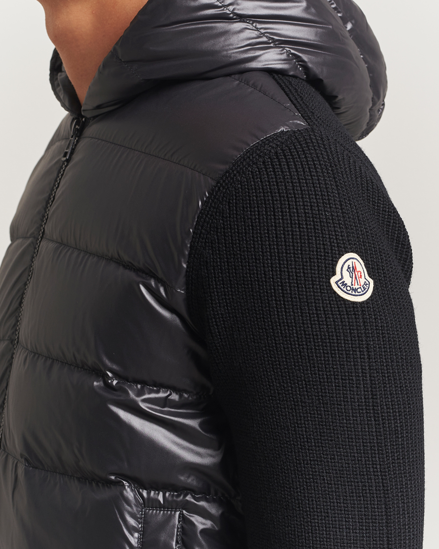 Uomini | Maglieria | Moncler | Padded Hooded Cardigan Black