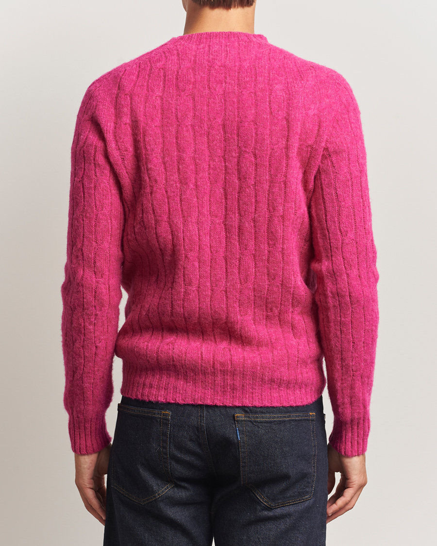Uomini | Maglieria | Morris | Brushed Cable Sweater Pink
