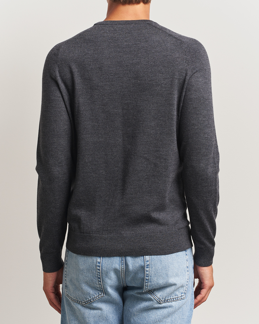 Uomini | Maglieria | Morris | Merino O-Neck Grey