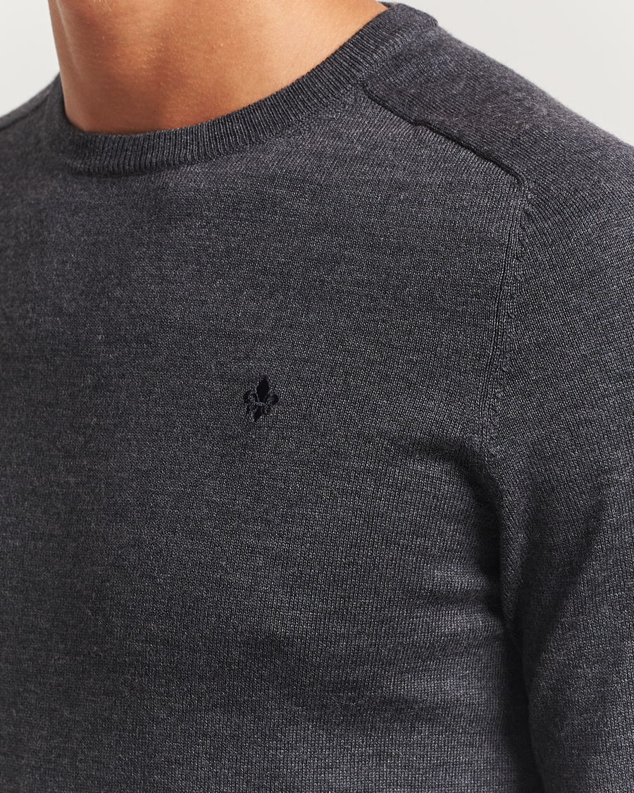 Uomini | Maglieria | Morris | Merino O-Neck Grey