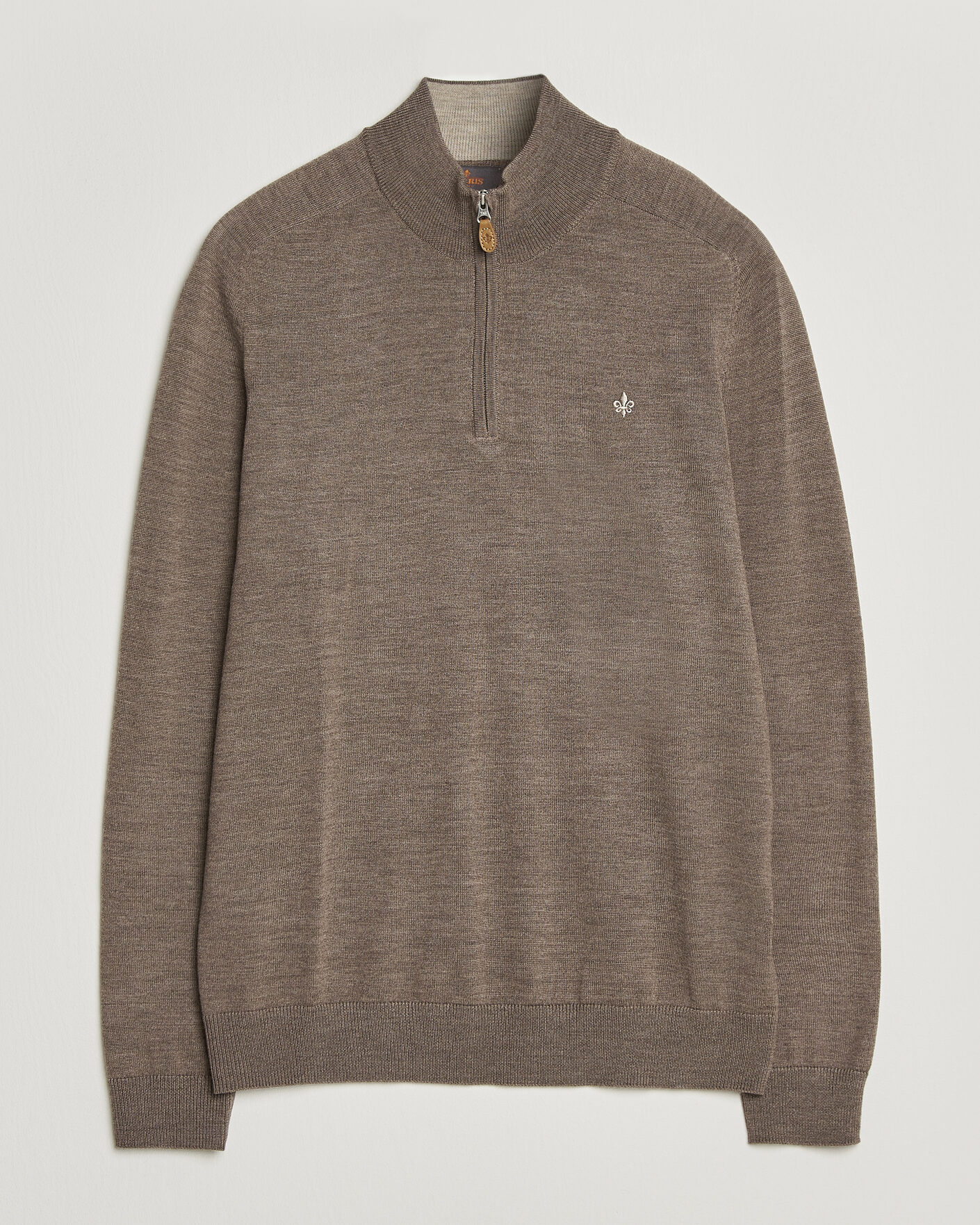Uomini | Maglieria | Morris | John Merino Half Zip Brown