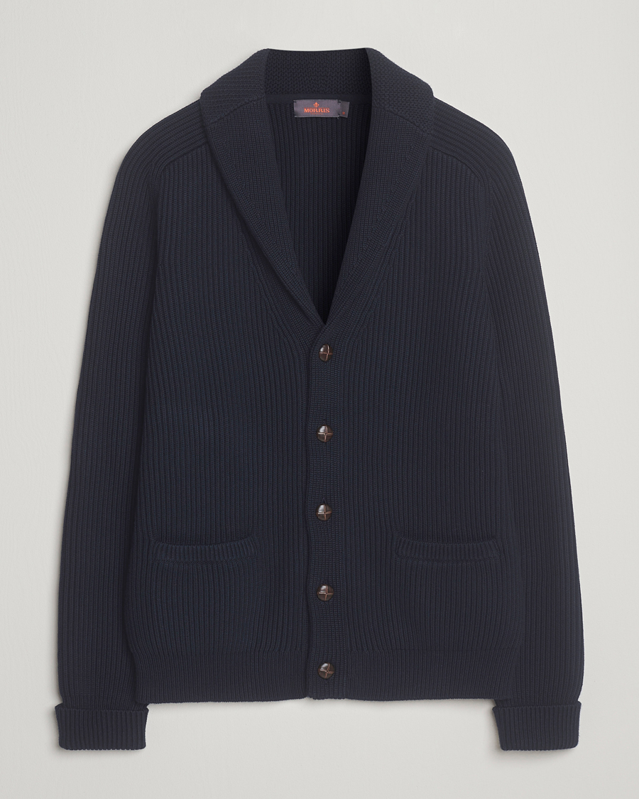 Uomini | Maglieria | Morris | Brayden Shawl Cardigan Navy