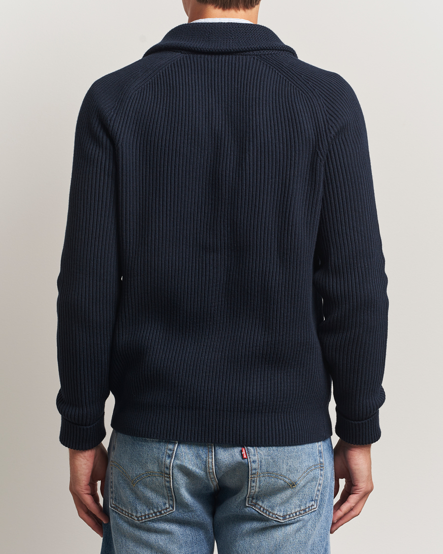 Uomini | Maglieria | Morris | Brayden Shawl Cardigan Navy