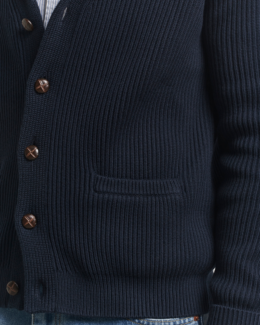 Uomini | Maglieria | Morris | Brayden Shawl Cardigan Navy