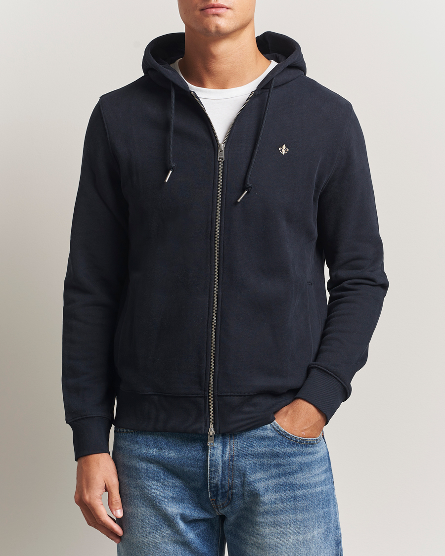 Uomini | Maglieria | Morris | Brandon Lily Full Zip Hoodie Old Blue