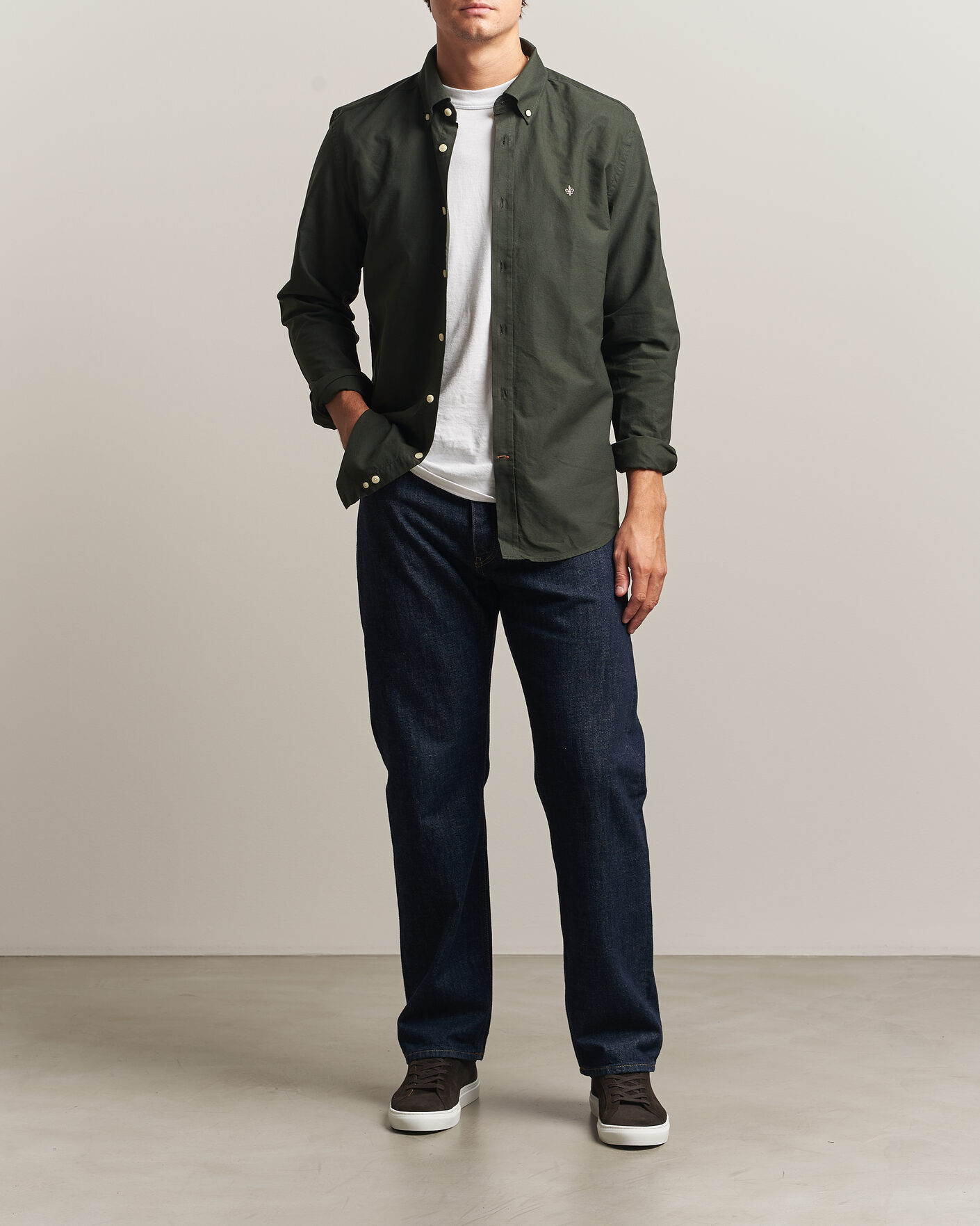 Uomini | Maglieria | Morris | Douglas Oxford Shirt Olive