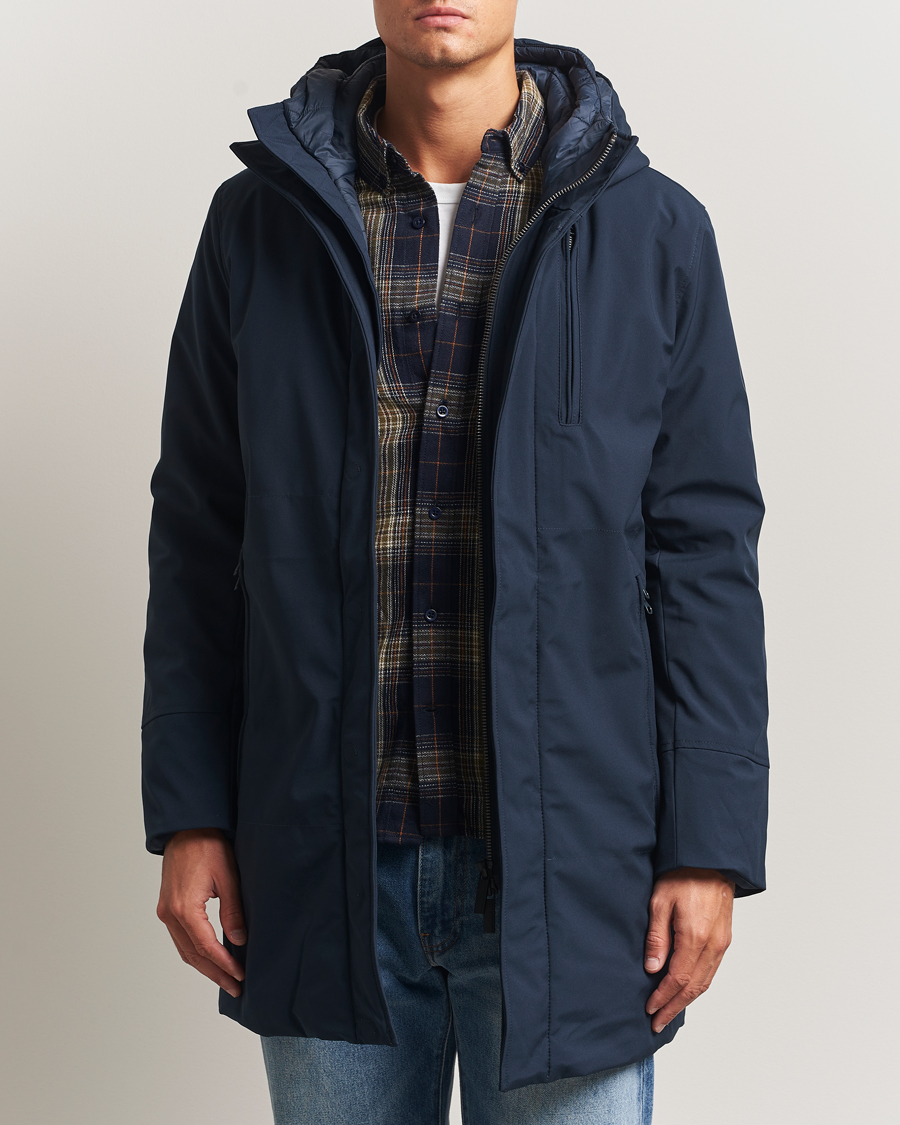 Uomini | Giacche | KnowledgeCotton Apparel | Climateshell Padded Jacket Navy
