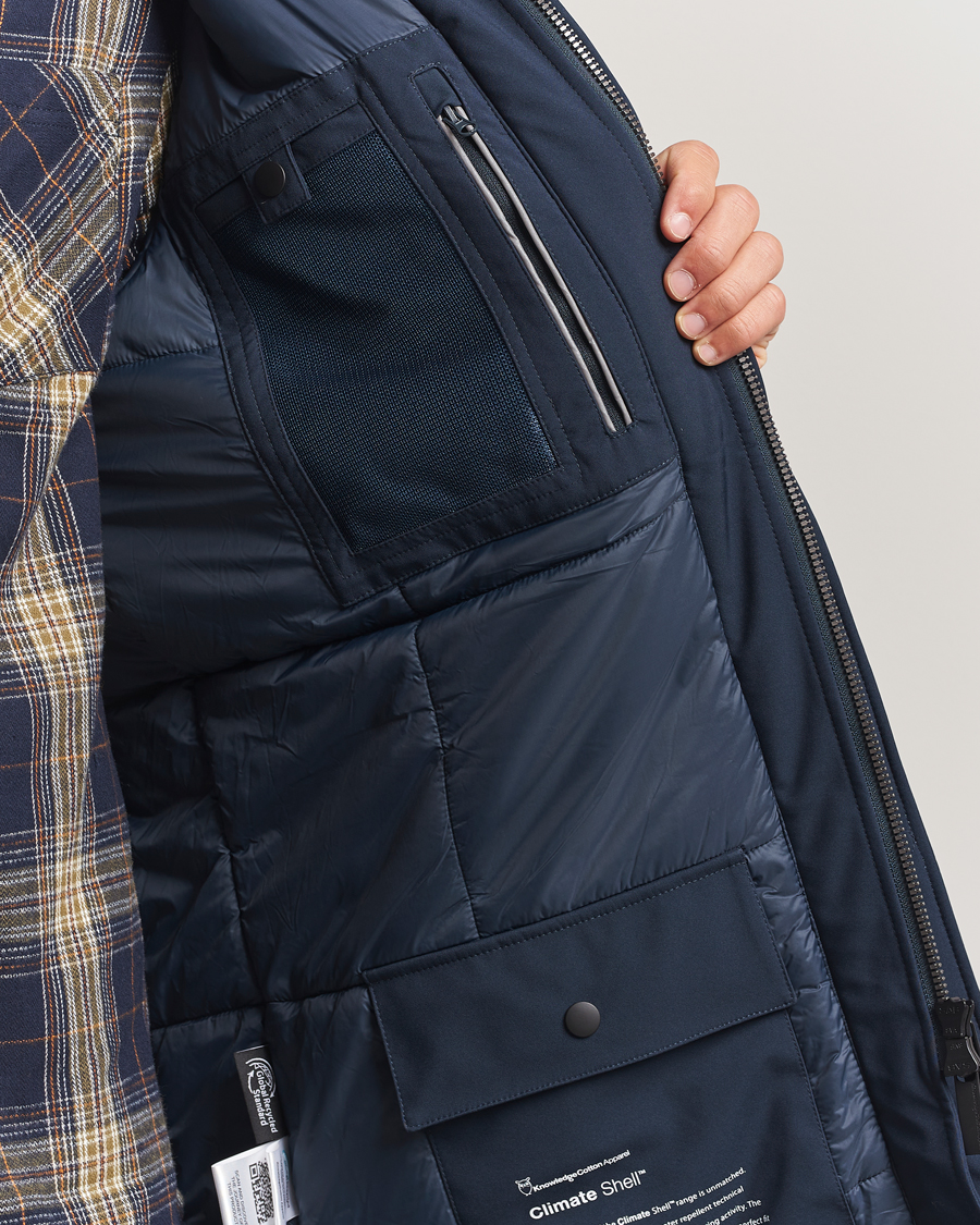Uomini | Giacche | KnowledgeCotton Apparel | Climateshell Padded Jacket Navy