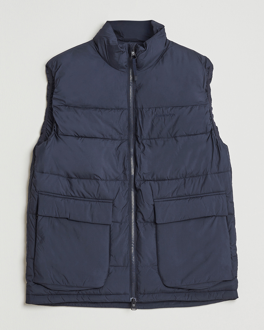 Uomini | Gilet | KnowledgeCotton Apparel | Puffer Vest Night Sky