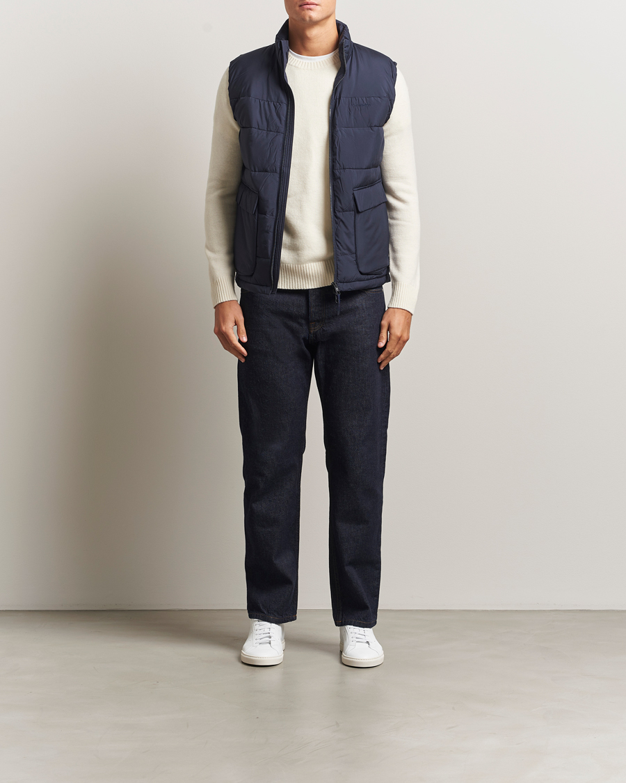 Uomini | Gilet | KnowledgeCotton Apparel | Puffer Vest Night Sky