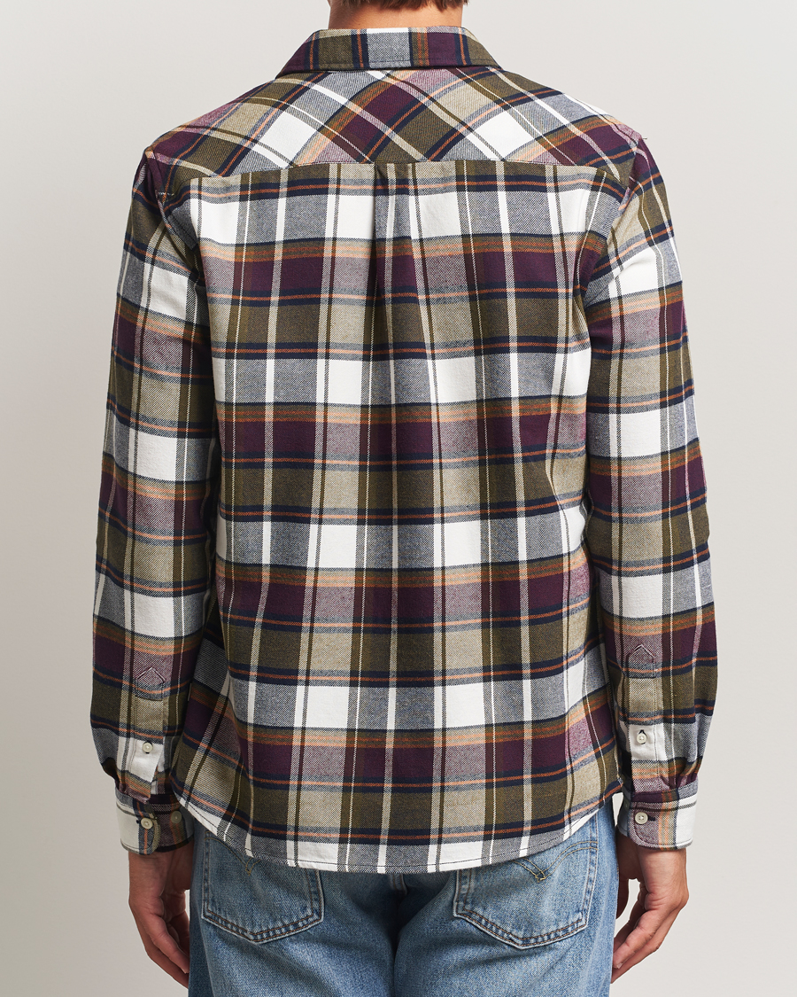 Uomini | Camicie | KnowledgeCotton Apparel | Cotton Checked Flannel Shirt Green