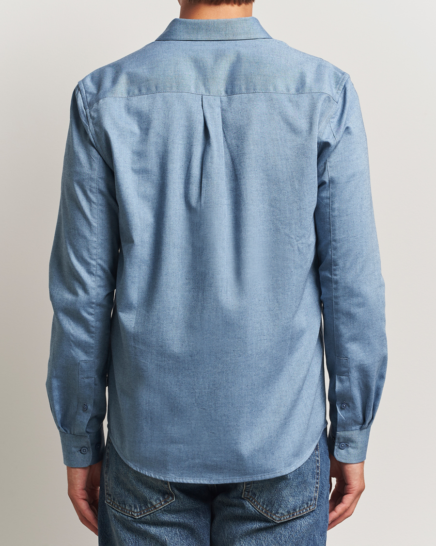 Uomini | Camicie | KnowledgeCotton Apparel | Regular Fit Melange Flannel Shirt Denim