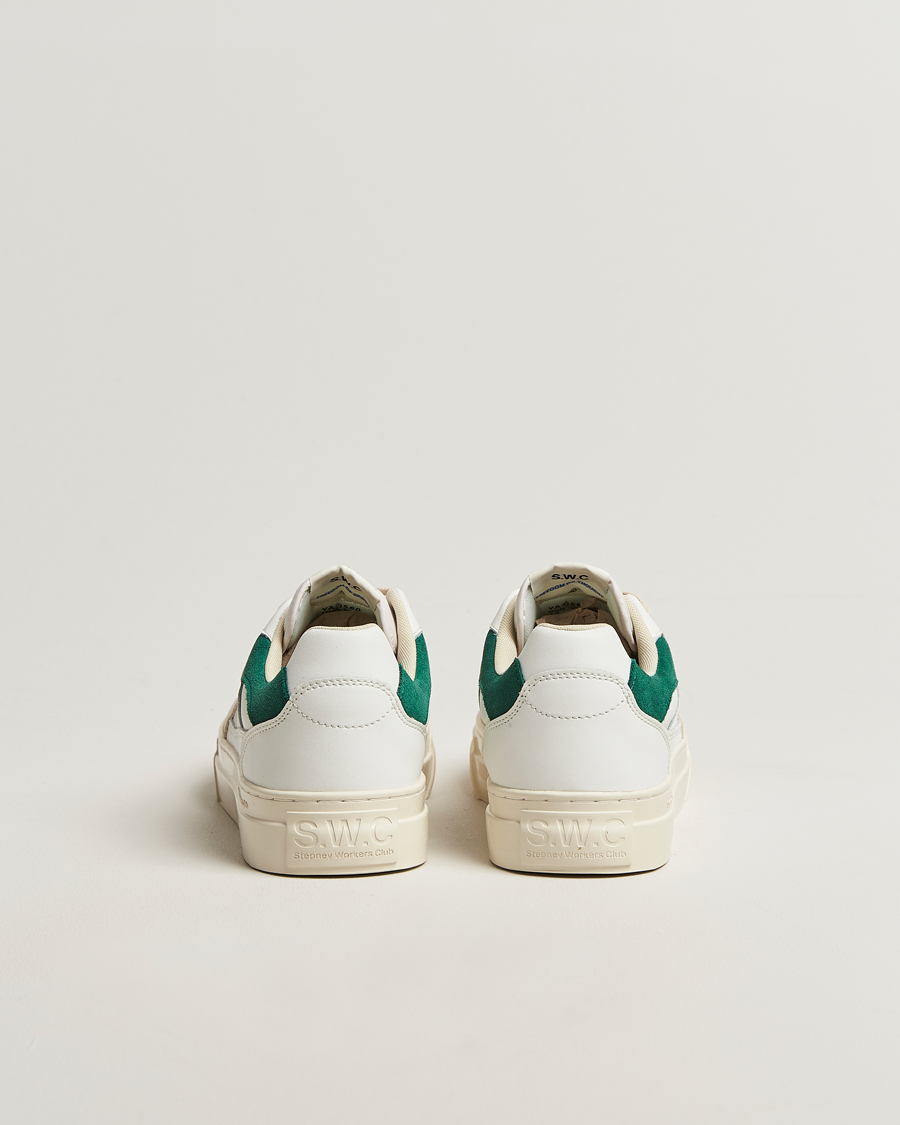 Uomini | Sneakers | Stepney Workers Club | Pearl Leather/Suede Mix Sneaker White Green