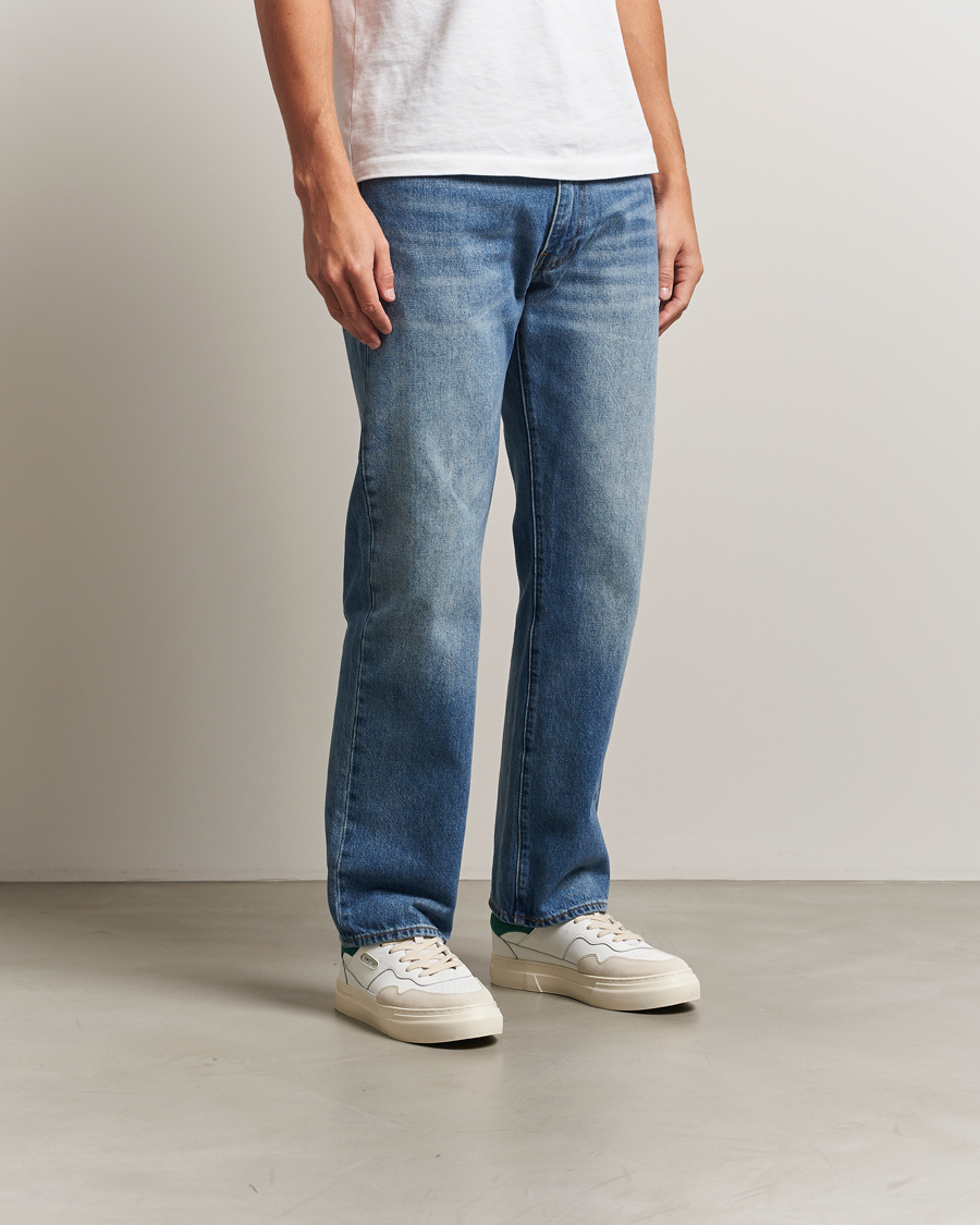 Uomini | Sneakers | Stepney Workers Club | Pearl Leather/Suede Mix Sneaker White Green