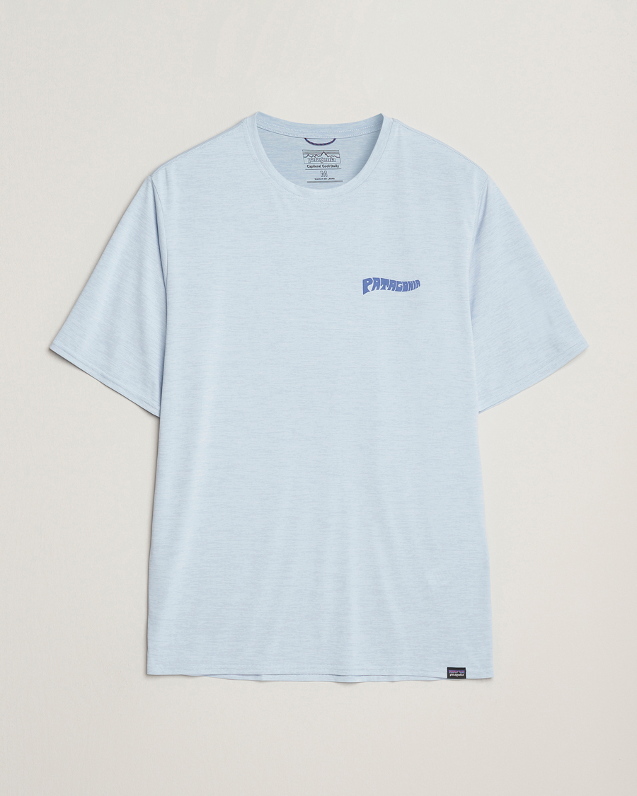 Uomini | T-shirt | Patagonia | Cap Cool Daily Graphic T-Shirt Fleck Blue
