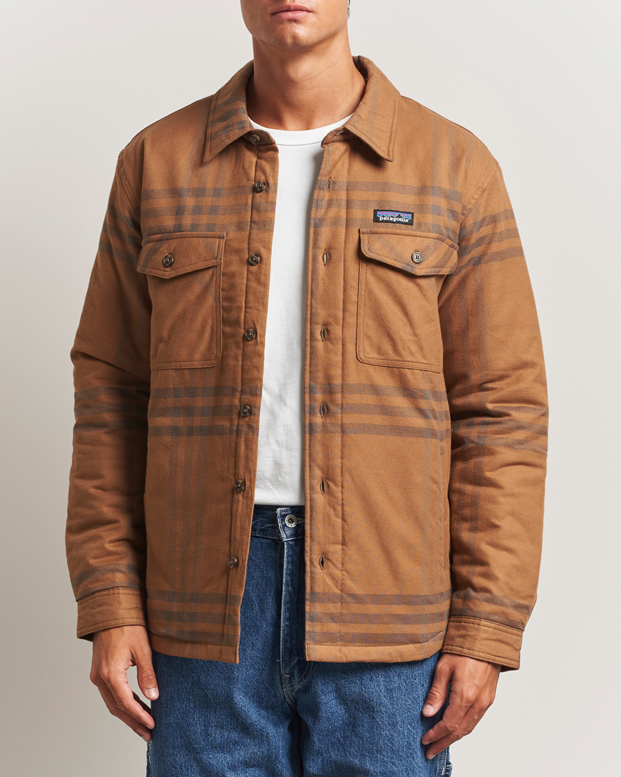 Uomini | Camicie | Patagonia | Lightweigt Insulated Fjord Flannel Shirt Deer Brown