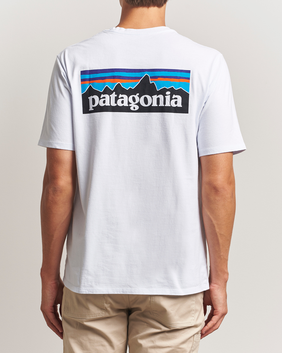 Uomini | T-shirt | Patagonia | P-6 Logo T-Shirt White