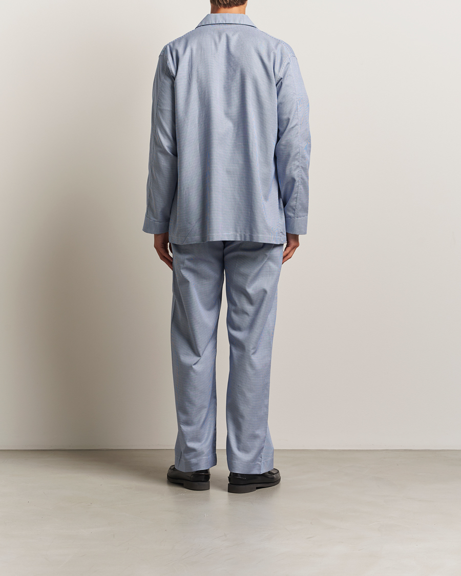 Uomini | Accappatoi & Pigiami | Derek Rose | Checked Cotton Pyjama Set Navy