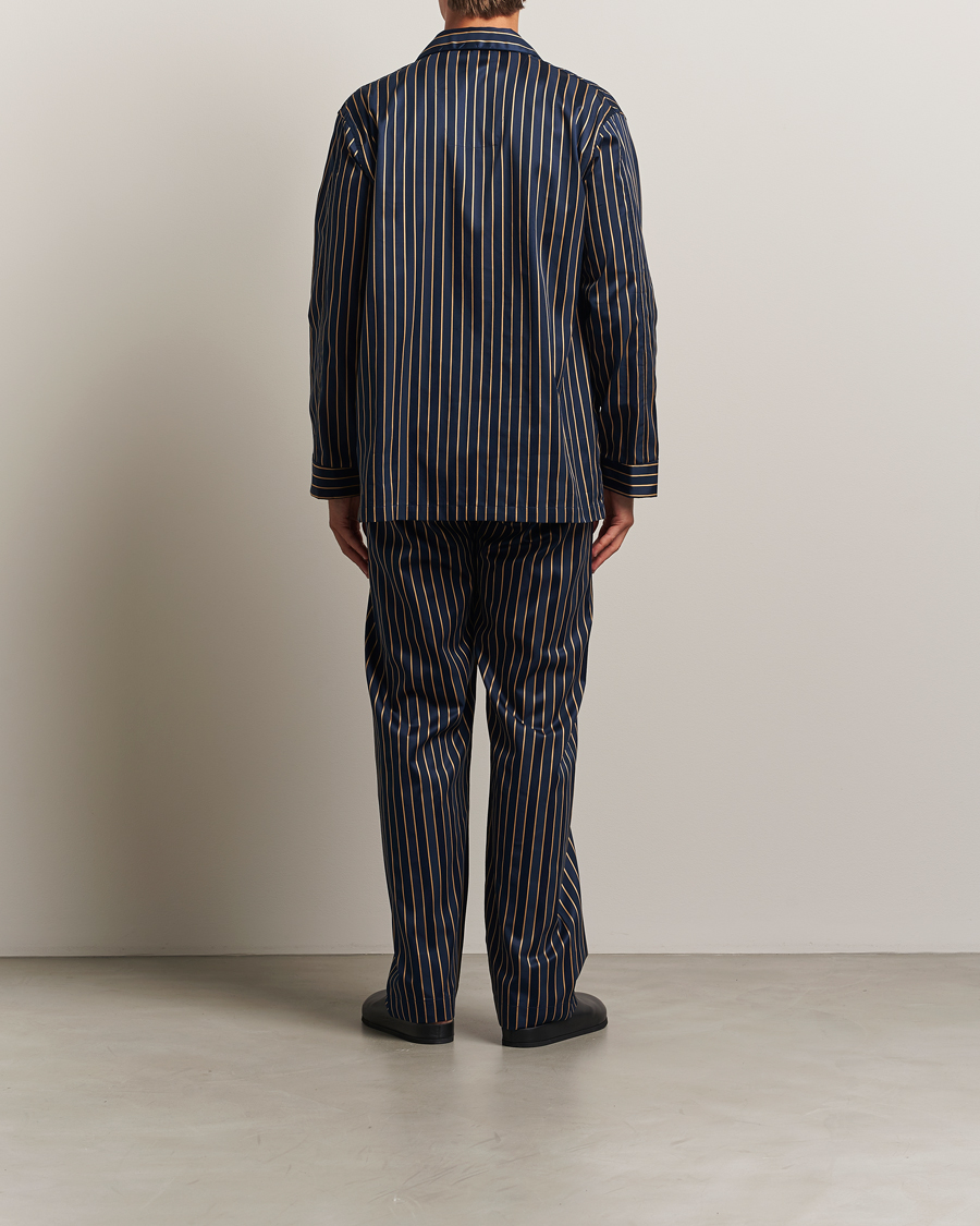 Uomini | Accappatoi & Pigiami | Derek Rose | Striped Cotton Pyjama Set Navy