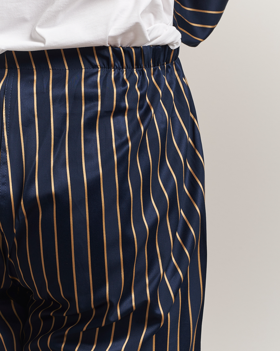 Uomini | Accappatoi & Pigiami | Derek Rose | Striped Cotton Pyjama Set Navy