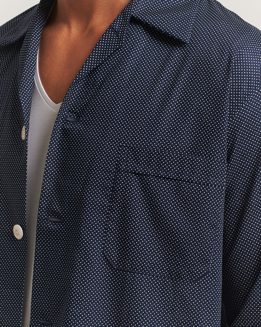 Uomini | Accappatoi & Pigiami | Derek Rose | Printed Cotton Pyjama Set Navy