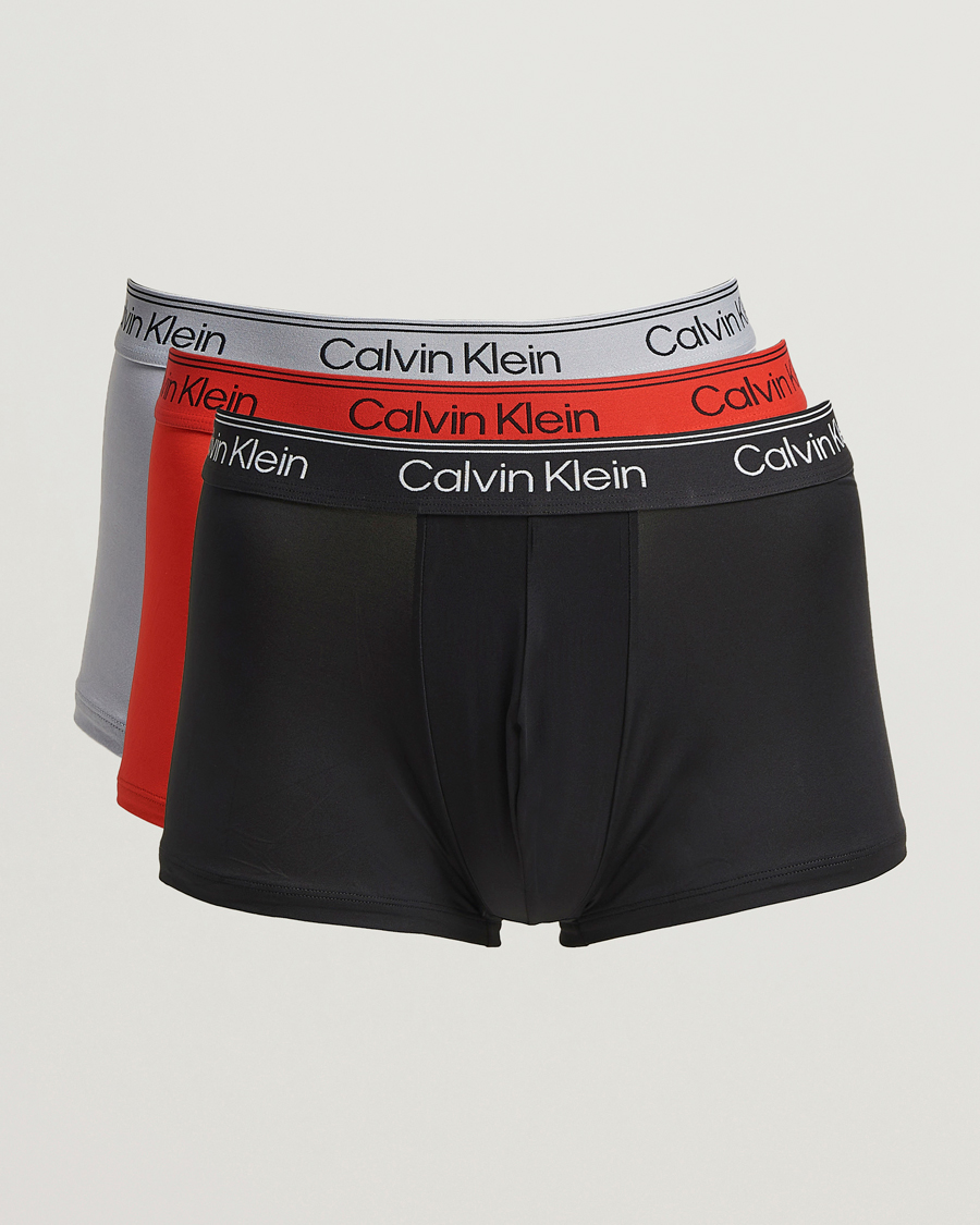 Uomini | Biancheria intima | Calvin Klein | 3-Pack Micro Stretch Trunk Black/Grey/Red