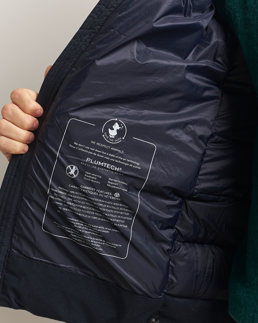 Uomini | Giacche | Save The Duck | Constantin Padded Flannel Jacket Navy Blue Melange