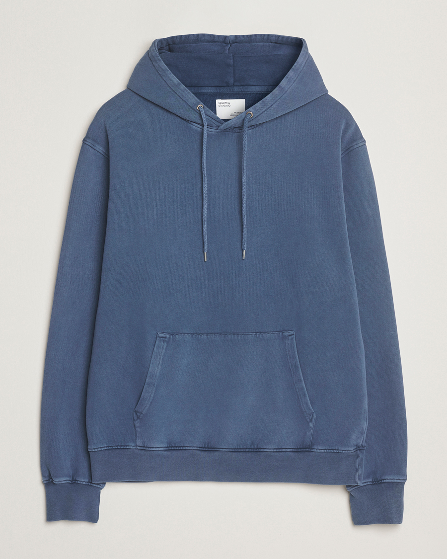 Uomini | Maglieria | Colorful Standard | Classic Organic Hood Neptune Blue