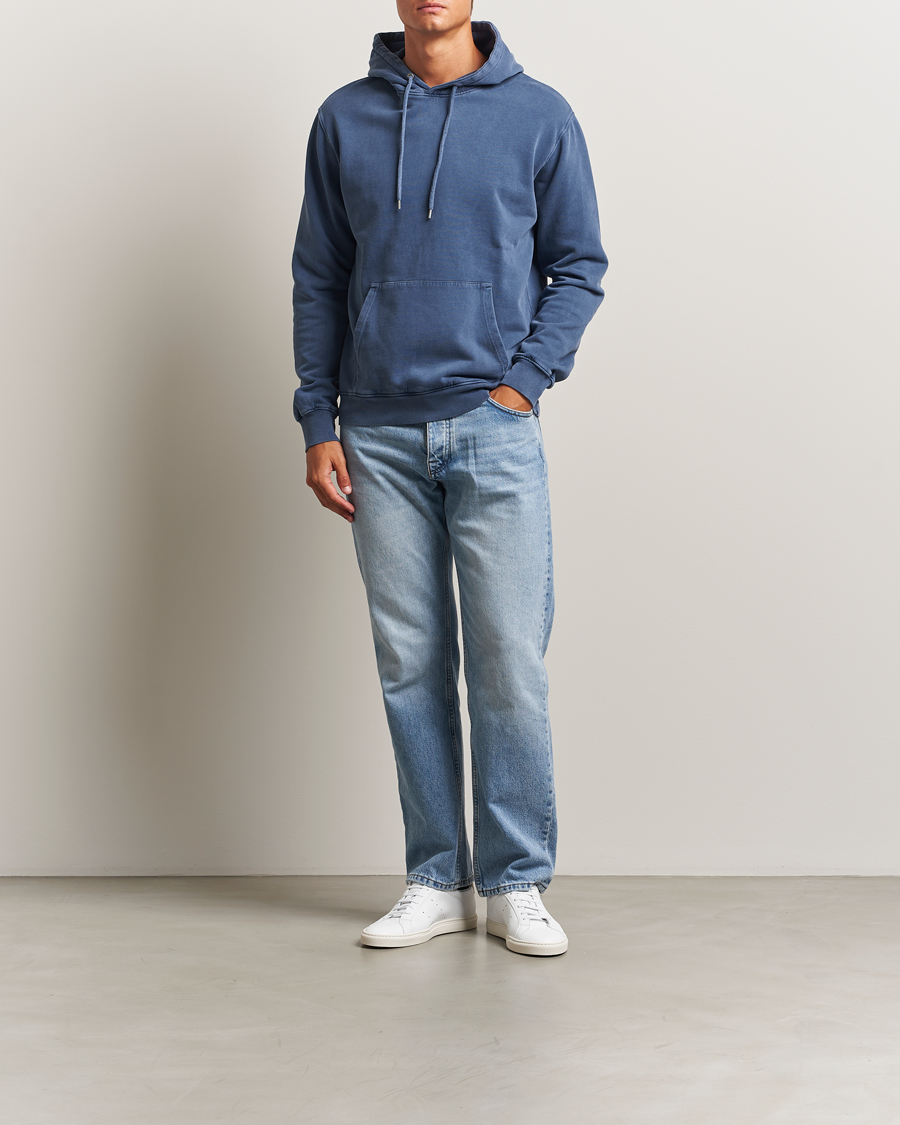 Uomini | Maglieria | Colorful Standard | Classic Organic Hood Neptune Blue