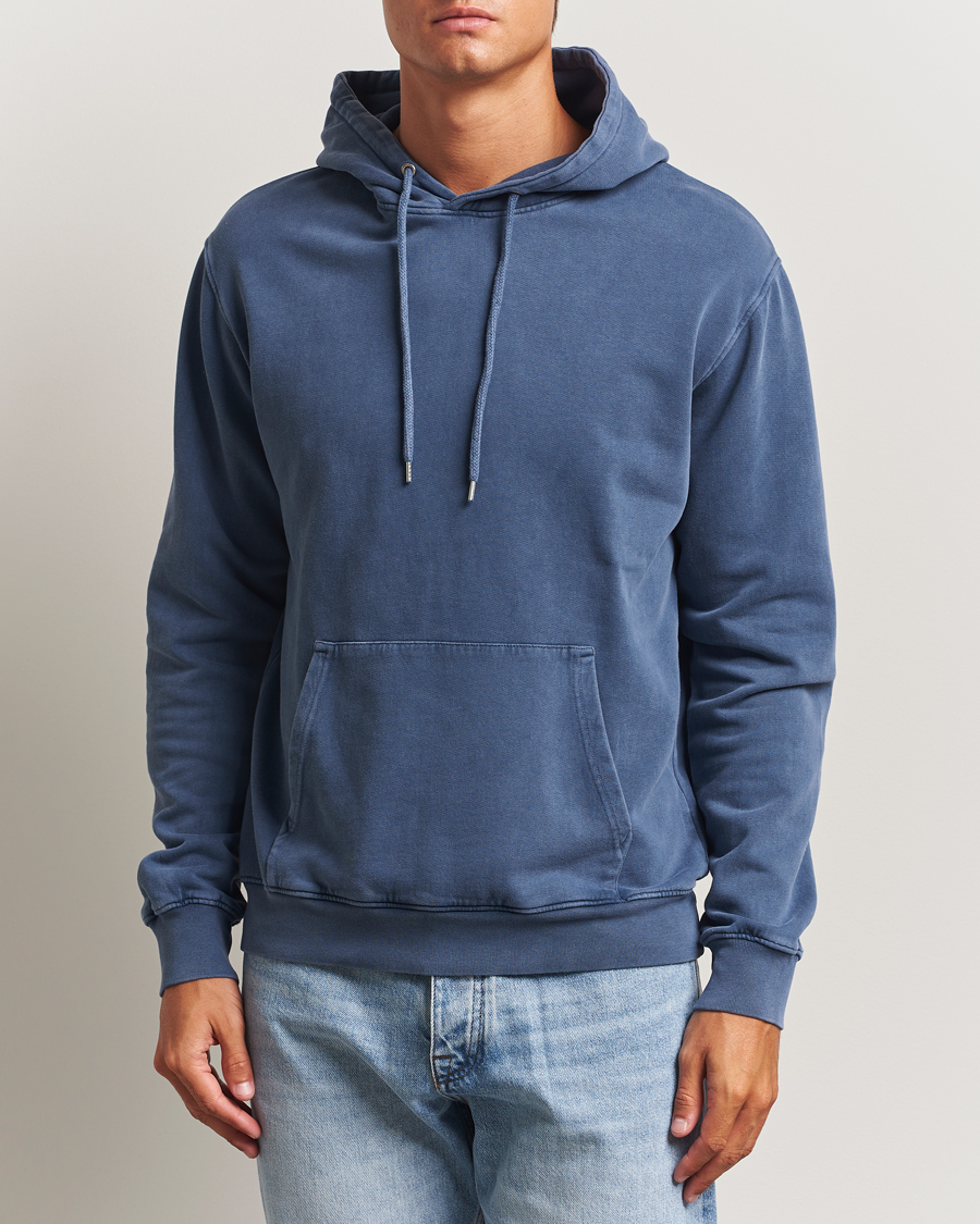 Uomini | Maglieria | Colorful Standard | Classic Organic Hood Neptune Blue