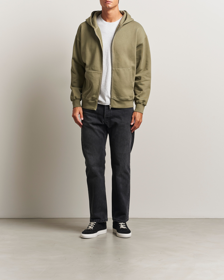 Uomini | Maglieria | Colorful Standard | Classic Organic Full Zip Hoodie Dusty Olive