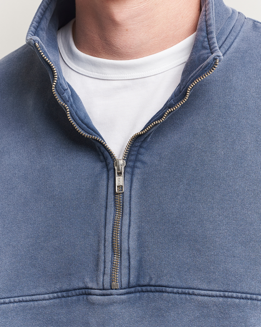 Uomini | Maglieria | Colorful Standard | Classic Organic Half-Zip Neptune Blue