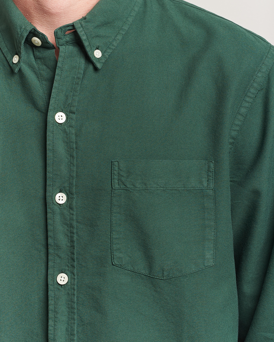 Uomini | Camicie | Colorful Standard | Classic Organic Oxford Button Down Shirt Emerald Green