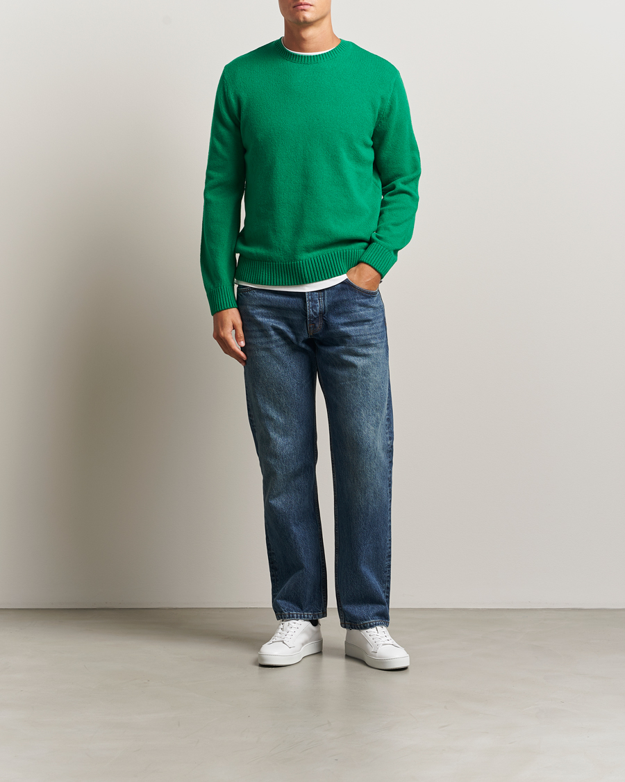 Uomini | Maglieria | Colorful Standard | Classic Merino Wool Crew Neck Kelly Green