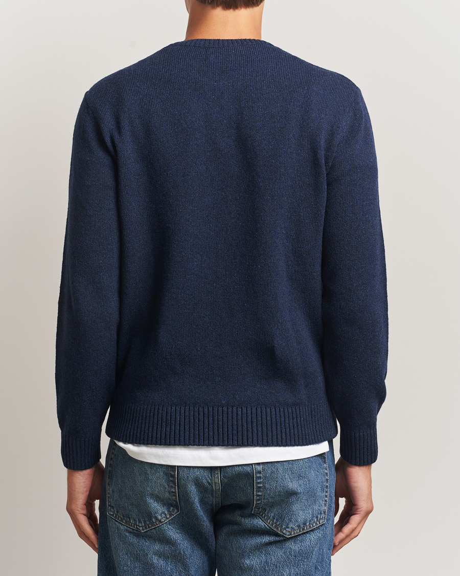 Uomini | Maglieria | Colorful Standard | Classic Merino Wool Crew Neck Marine Blue